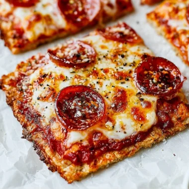 Cozy chicken crust pizza freshly made with a flavorful chicken base and toppings.