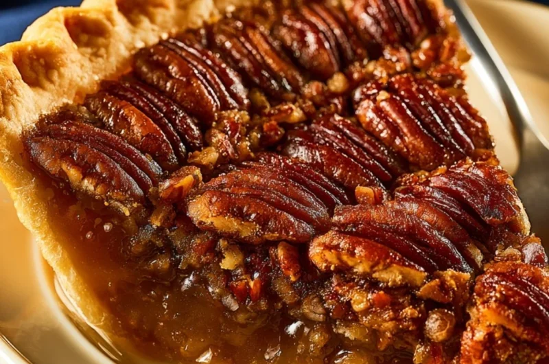 Delightfully Delicious Diabetic Pecan Pie served on a rustic wooden table