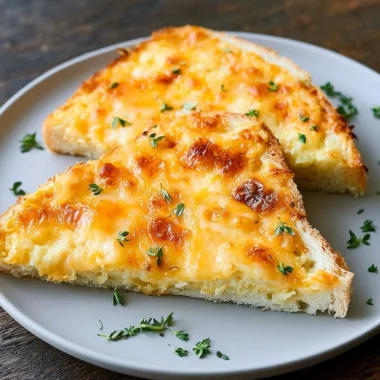Savory egg and cheese toasts with golden-brown crust and melted cheese.