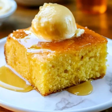 Deliciously moist cornbread served in a rustic setting, perfect for any meal.