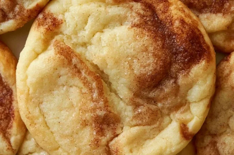 Delicious soft and chewy cinnamon roll cookies on a plate ready to enjoy.